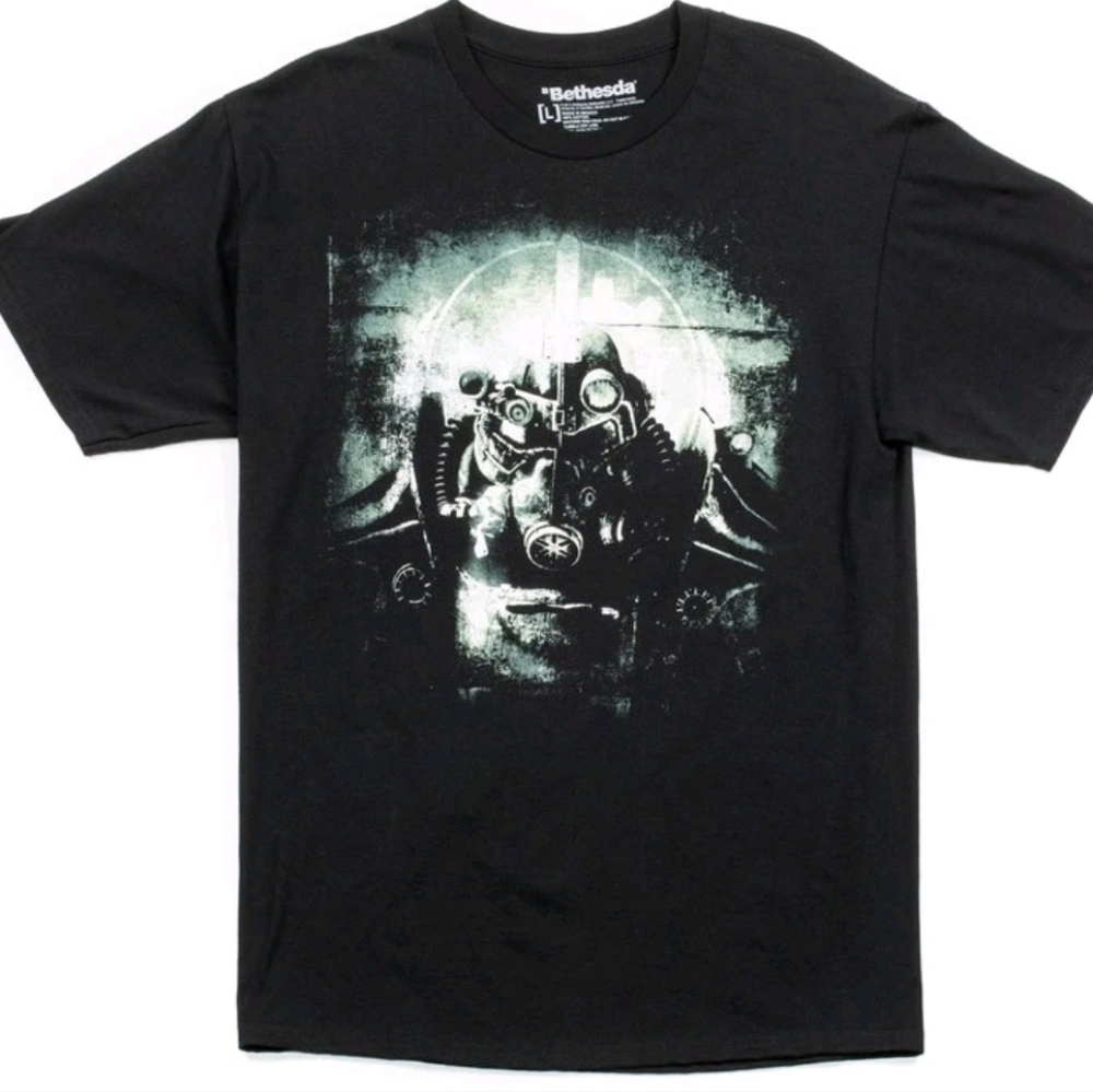 Gamer Fallout Power Armor Graphic T-shirt. Black. Men's 4XL Big & Tall NWT